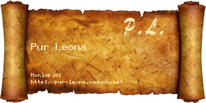 Pur Leona névjegykártya